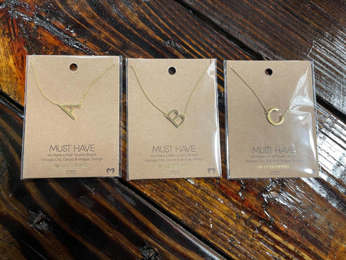 Spice up your look with one of these beautiful initial necklaces. These are 18K Gold dipped necklaces with a small initial on a thin chain. The chain has an approximate Length: 17