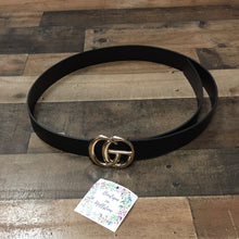 Load image into Gallery viewer, Rose Gold buckle faux leather plus size belt width 1 1/4&quot; length 49&quot;
