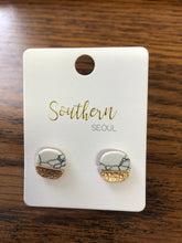 Load image into Gallery viewer, Our Greyson Stone Post Earring is cushion semi precious stone post earring! 
