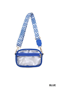 Clear Crossbody Bag with Guitar Strap