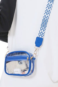 Clear Crossbody Bag with Guitar Strap