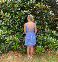 Load image into Gallery viewer, Simply Southern Blue Paisley Tiered Tank Dress
