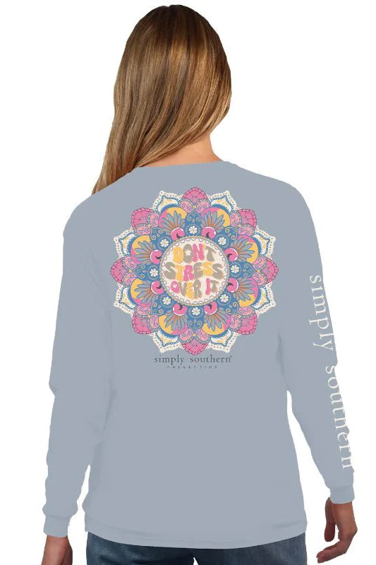 Simply Southern Don't Stress Over It Long Sleeve Graphic Tee