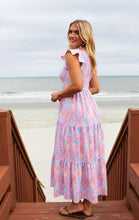 Load image into Gallery viewer, Simply Southern Tropical Print Smocked Midi Dress
