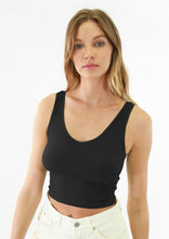 Load image into Gallery viewer, Keep It Simple Reversible Crop Top - Black or Lilac Grey
