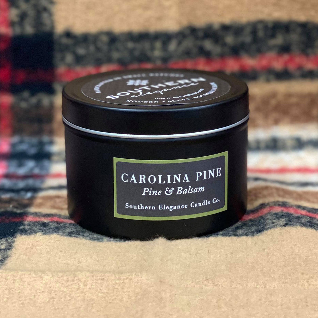 Carolina Pine Black Tin Candle