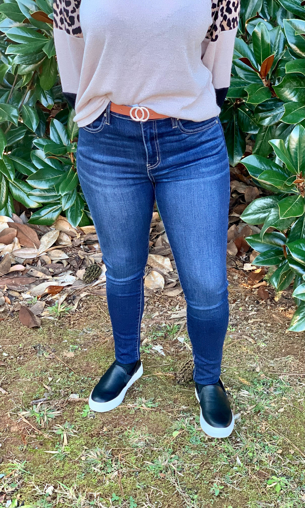 These jeans are a must have in your closet! Our Let It Go Jean is the perfect basic dark wash jean that every girl needs. She is a high rise super skinny fit with no distressing. Scoop her up today!
