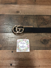 Load image into Gallery viewer, Rose Gold buckle faux leather plus size belt width 1 1/4&quot; length 49&quot;
