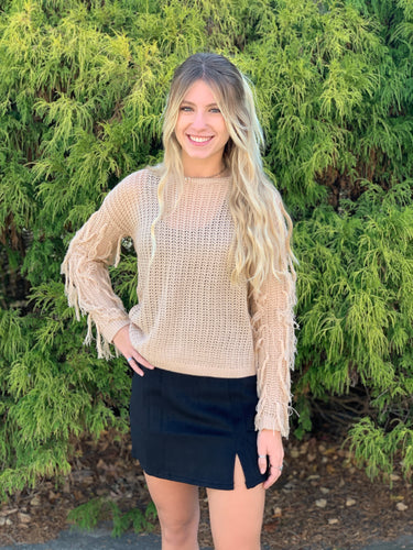 Our Dreaming Of You Skirt if a must have for your closet all year long! She is the perfect little black skirt in brushed twill that goes with almost any outfit!
