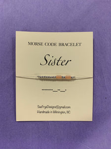 *LAST ONES* Morse Code Bracelets (2)