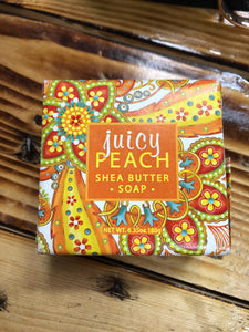 Juicy Peach Shea Butter Spa Soap enriched with shea butter & cocoa butter  6.35oz